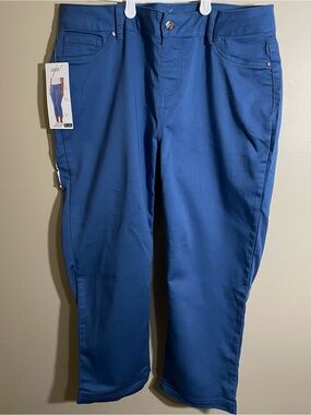 Up! Crop Blue Stretch Skinny Pants